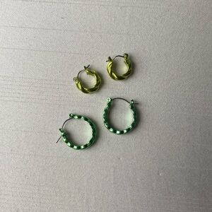 2 pack green hoops🐢🐛🌴